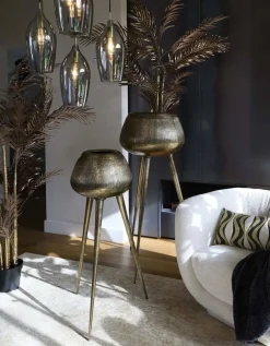 Light en Living Pot op voet deco Ø44x124 cm MARIELLE goud