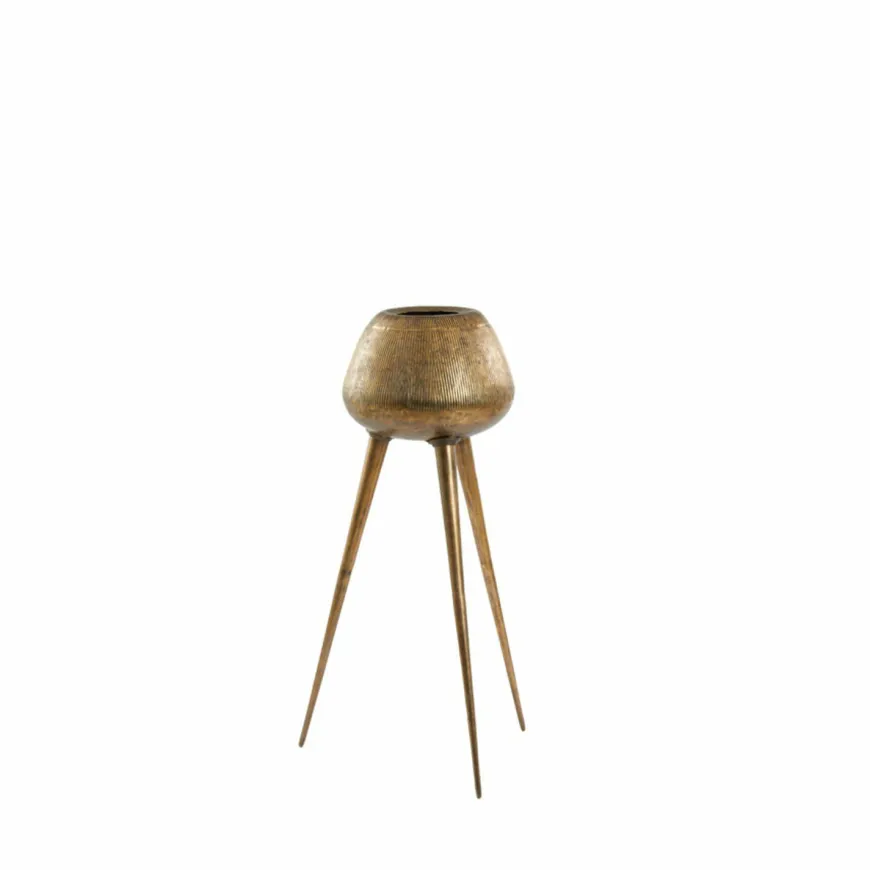 Light en Living Pot op voet deco Ø44x124 cm MARIELLE goud
