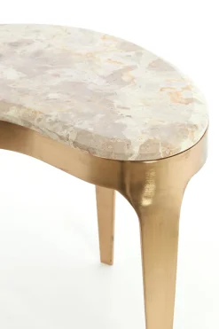 Light en Living Salontafel Giulio 65x39x41 cm – Taupe Marmer & Antique Bronze | Light & Living