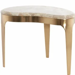 Light en Living Salontafel GIULIO 51x33x36 cm – Taupe Marmer & Antique Bronze | Light & Living