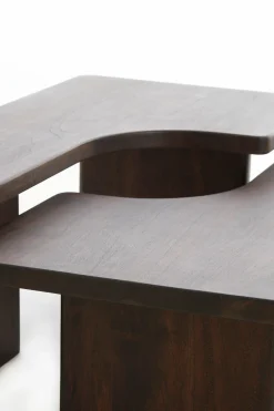 Light en Living Salontafel Set van 2 Crato Acacia hout Choco Bruin
