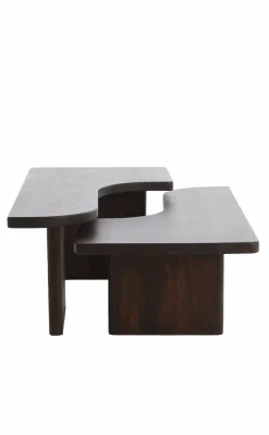 Light en Living Salontafel Set van 2 Crato Acacia hout Choco Bruin