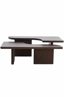 Light en Living Salontafel Set van 2 Crato Acacia hout Choco Bruin