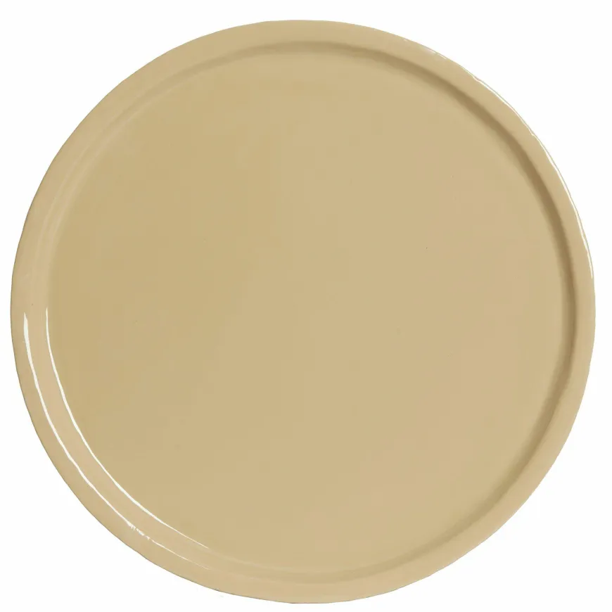 Light en Living Schaal ADA Ø42x5 cm – Glanzend Zandkleurig Keramiek | Light & Living