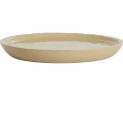 Light en Living Schaal ADA Ø42x5 cm – Glanzend Zandkleurig Keramiek | Light & Living