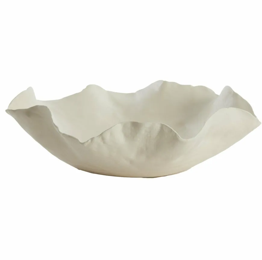 Light en Living Schaal 34x31x11 cm BANDA keramiek crème