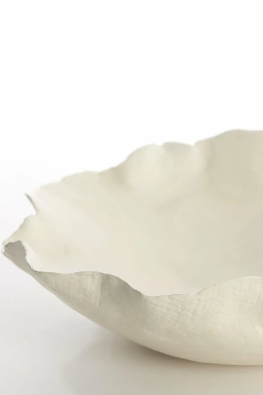 Light en Living Schaal 34x31x11 cm BANDA keramiek crème