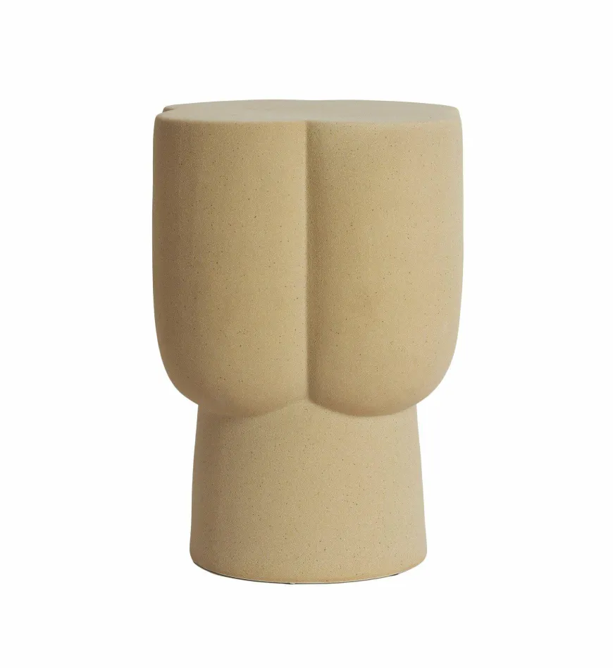 Light en Living Sidetable Ø34,5X45 cm JUNTO keramiek mat zand