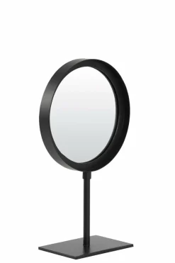 Light en Living Spiegel rond 20x10x35 cm LURI mat zwart
