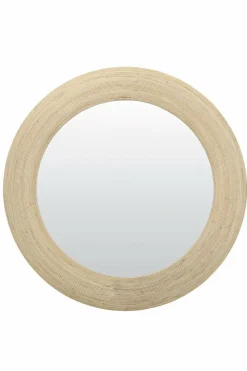 Light en Living Spiegel Ø109,5x4,5 cm PIEDRE rotan naturel