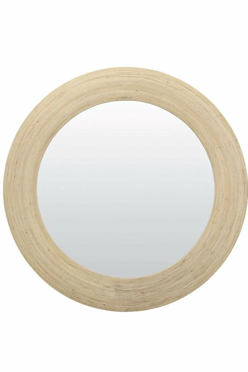 Light en Living Spiegel Ø109,5x4,5 cm PIEDRE rotan naturel