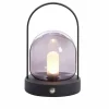 Light en Living Tafellamp LED Ø12x19 cm YEREMI glas smoke+mat zwart
