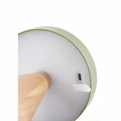 Light en Living Tafellamp LED Ø13x28,5 cm ANKENTA olijf groen+hout naturel