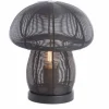 Light en Living Tafellamp Ø20x24 cm MUSHROOM mat zwart