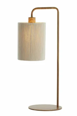 Light en Living Tafellamp 26x20x59,5 cm DONIO hout print naturel+touw crème