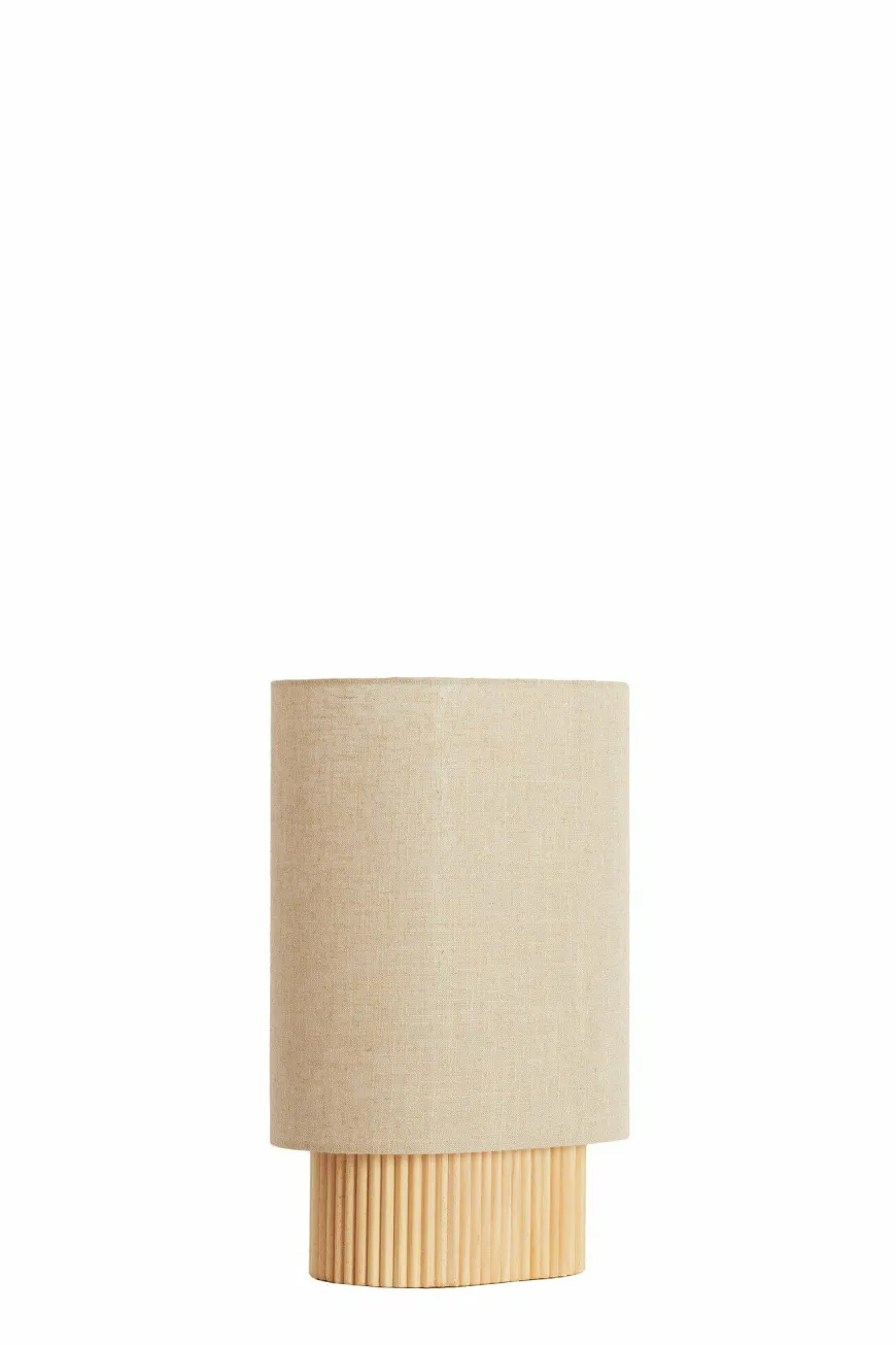 Light en Living Tafellamp 30x20x45 cm LASLO hout natural+linnen naturel