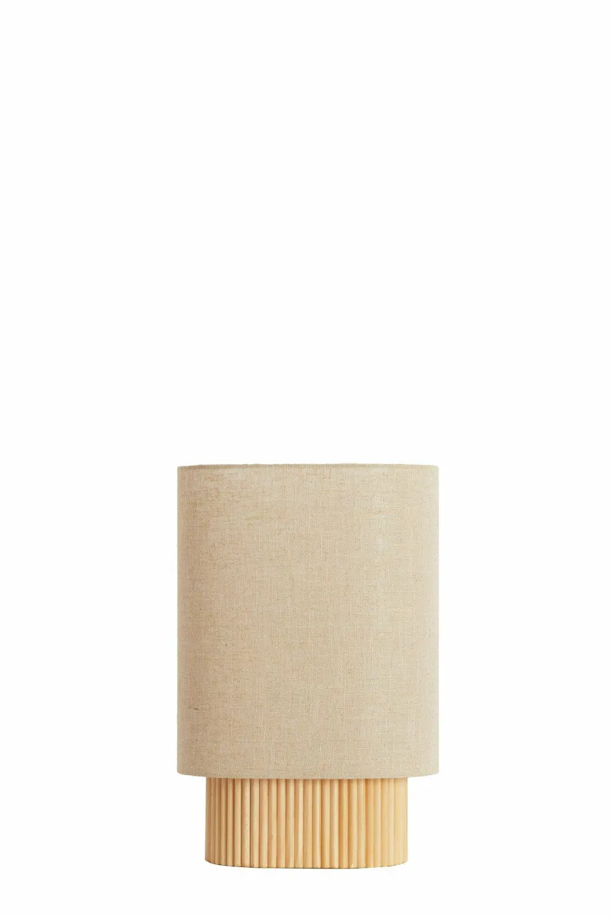 Light en Living Tafellamp 30x20x45 cm LASLO hout natural+linnen naturel