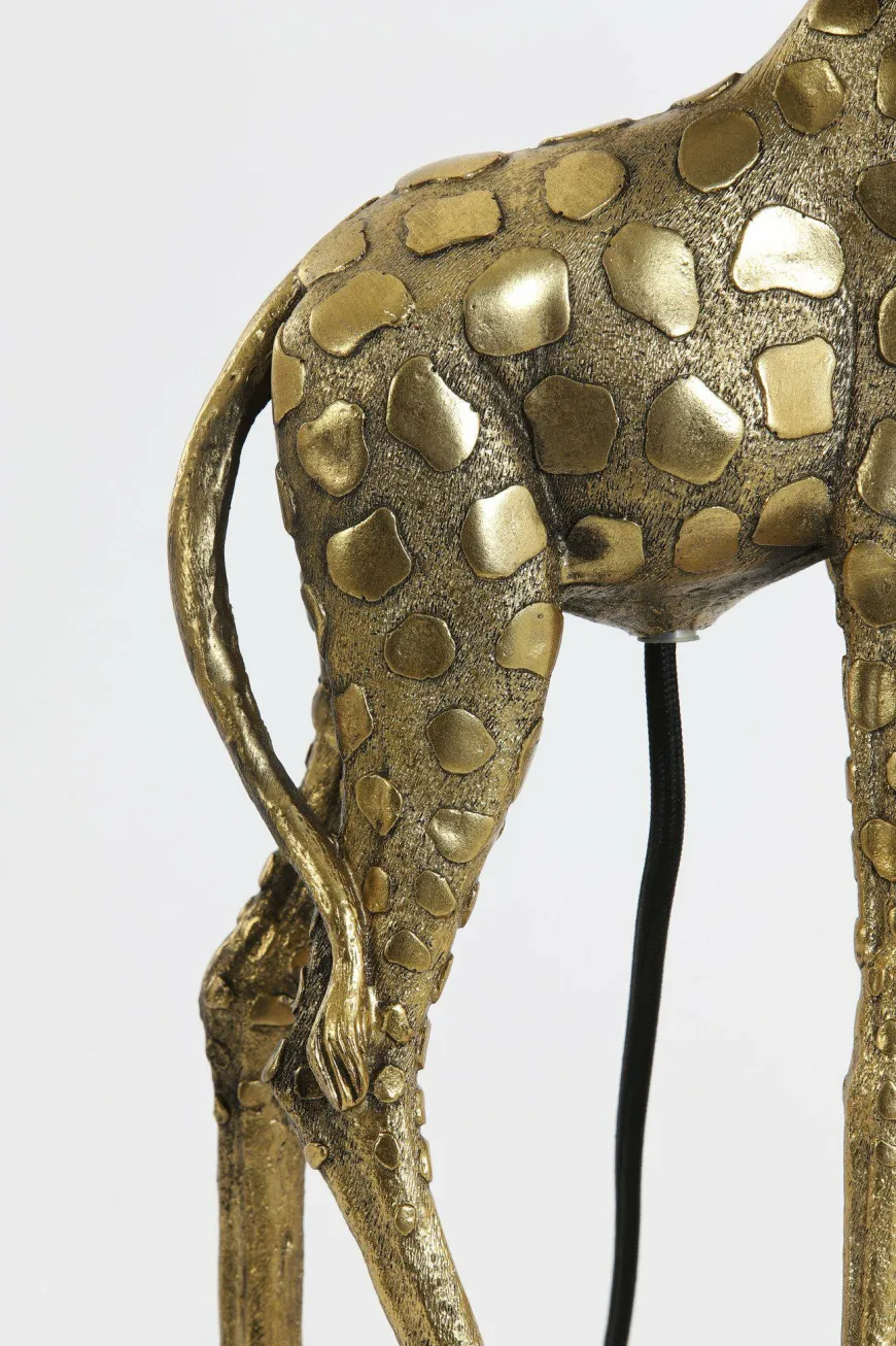 Light en Living Tafellamp 26x16x61 cm GIRAFFE antiek brons+velvet zwart