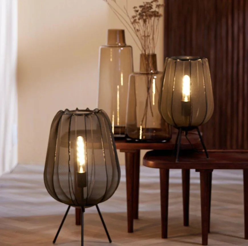 Light en Living Tafellamp Ø25x45 cm PLUMERIA zwart