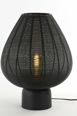 Light en Living Tafellamp Suneko zwart - Ø 35 x 46 cm