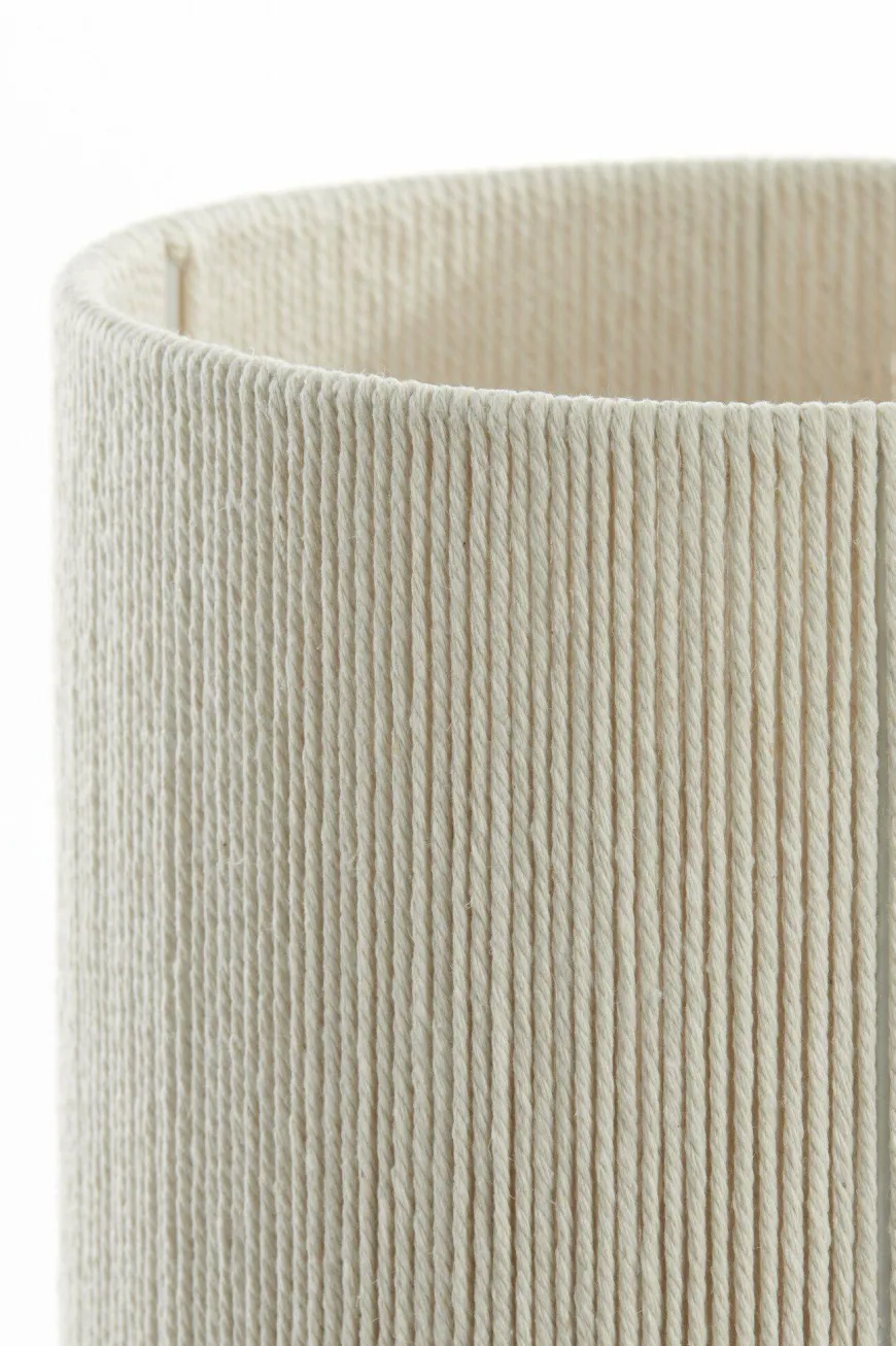 Light en Living Tafellamp Ø22,5x50 cm DANIA hout print naturel+touw crèmeTafellamp Ø22,5x50 cm DANIA hout print naturel+touw crème
