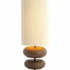 Light en Living Tafellamp Ø22x67,5 cm DANIALO hout print donkerbruin+touw crème