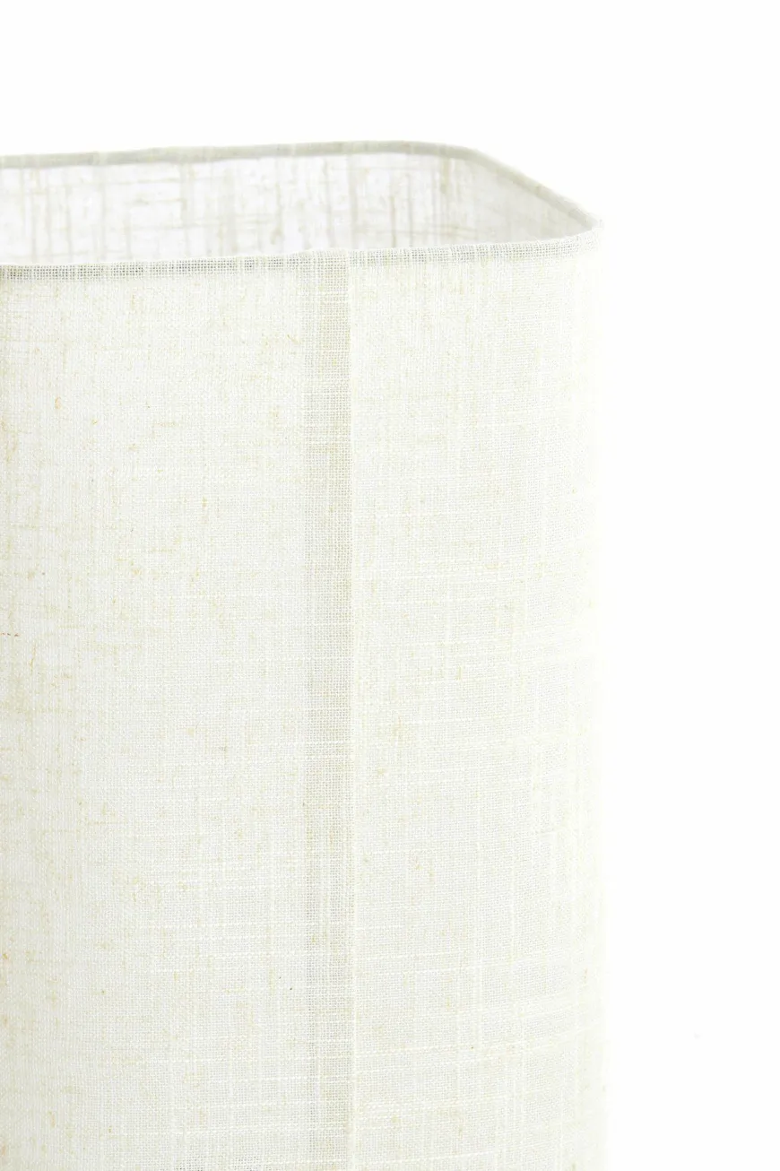 Light en Living Tafellamp 21,5X21,5X50,5 Cm WYN hout Natur+Linen Creme