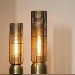 Light en Living Tafellamp Lezuza antiek brons - 2 maten