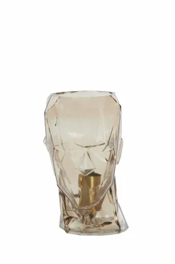 Light en Living Tafellamp Ø19x25 cm HEAD glas bruin man