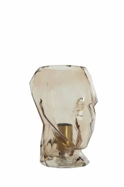Light en Living Tafellamp Ø19x25 cm HEAD glas bruin man