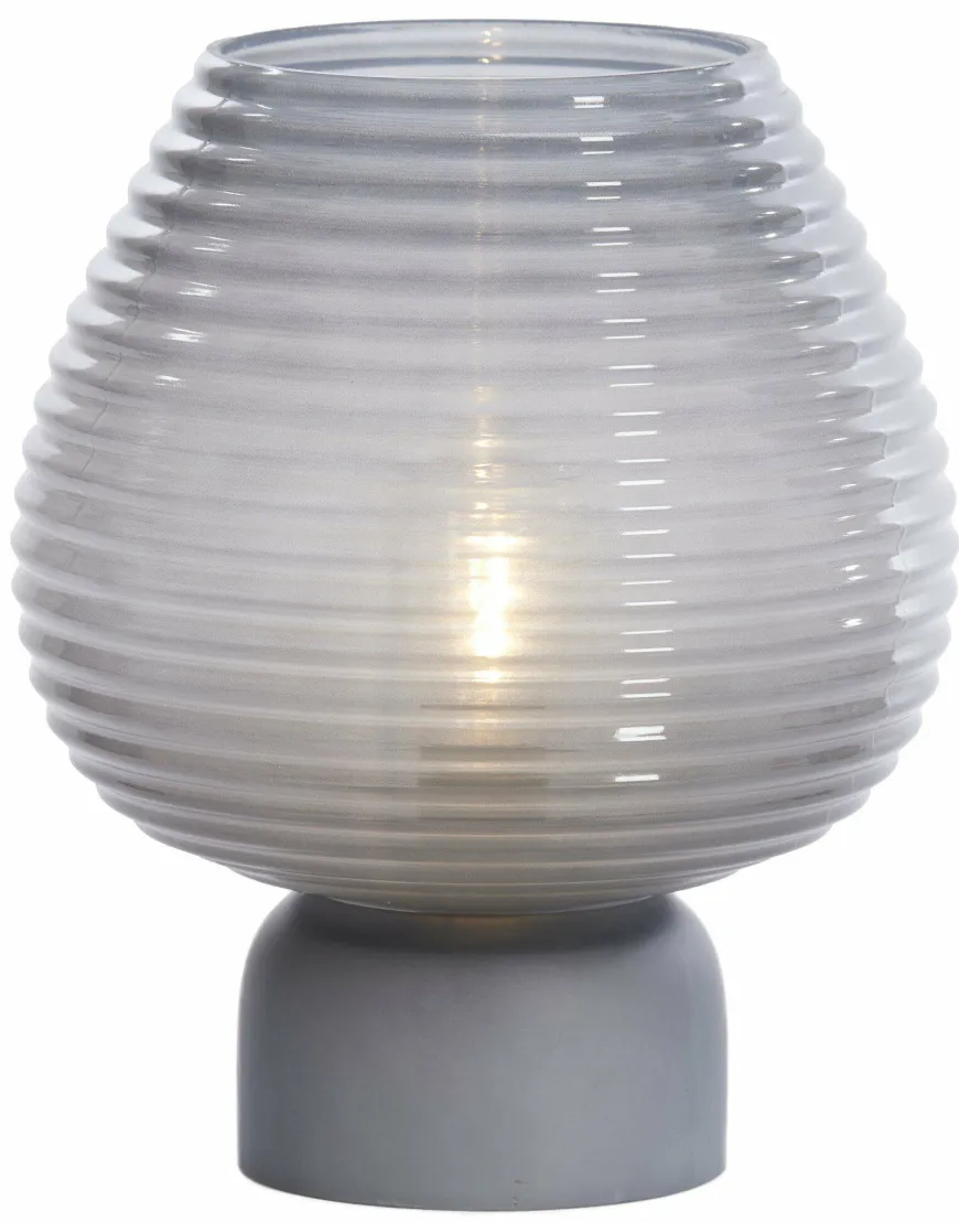 Light en Living Tafellamp LED Ø22x27 cm ALENNA glas grijs