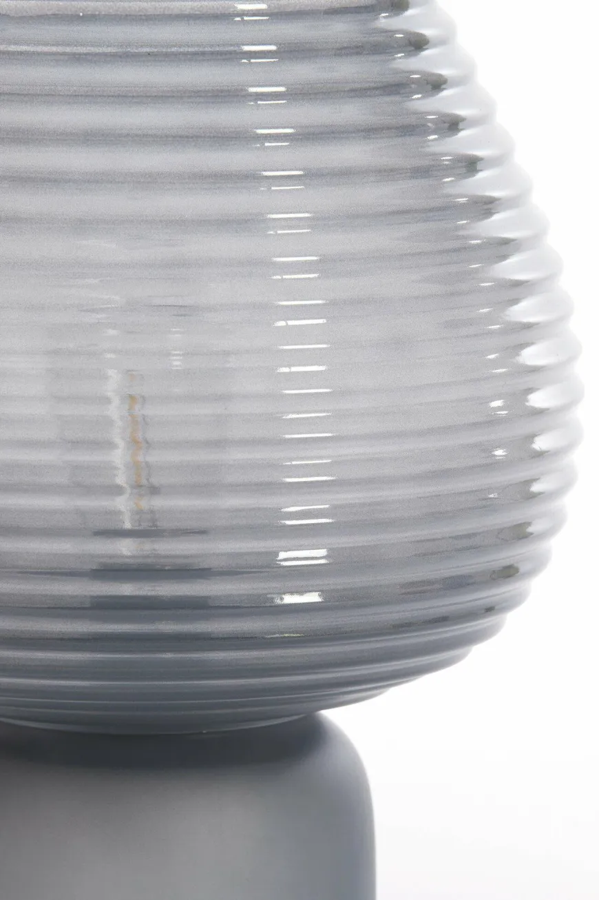 Light en Living Tafellamp LED Ø22x27 cm ALENNA glas grijs