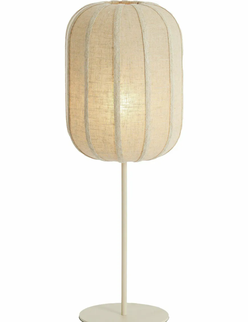 Light en Living Tafellamp SOLUNE Ø25x70 cm – Naturel & Crème | Light & Living