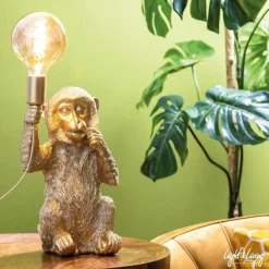 Light en Living Tafellamp aap goud