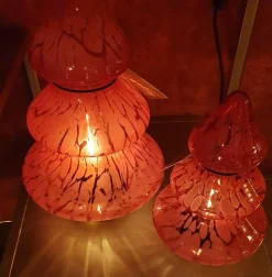 Light en Living Tafellamp LED Ø14x20 cm TREE glas rood