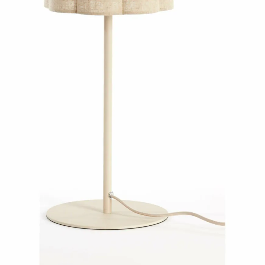 Light en Living Tafellamp Ø20x70 cm FRINGE naturel+crème