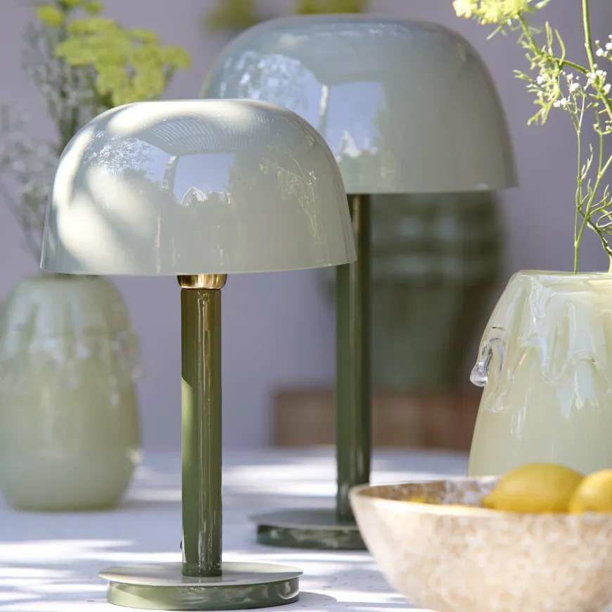 Light en Living Tafellamp Ø30x48 cm MARIVET olijf groen+licht groen