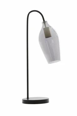 Light en Living Tafellamp 35x20x51,5 cm LUKARO glas smoke+mat zwart