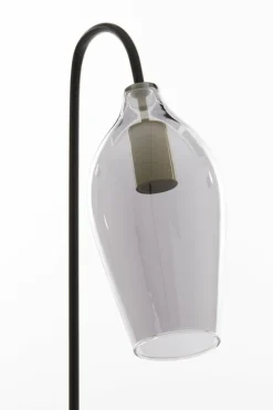 Light en Living Tafellamp 35x20x51,5 cm LUKARO glas smoke+mat zwart