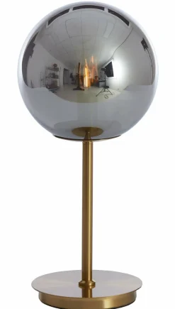 Light en Living Tafellamp Ø20x43 cm MEDINA glas smoke+goud