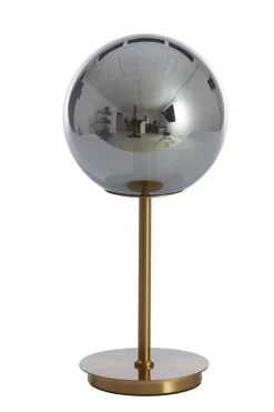 Light en Living Tafellamp Ø20x43 cm MEDINA glas smoke+goud