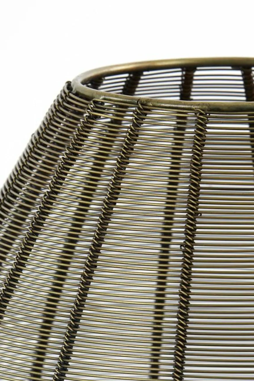 Light en Living Tafellamp Suneko antiek brons - Ø 25 x 34 cm