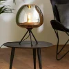 Light en Living Tafellamp Ø30x43 cm MAYSON mat zwart+glas smoke