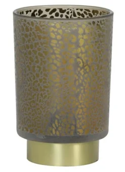 Light en Living Tafellamp LEOPARD Glas Lichtgrijs klein
