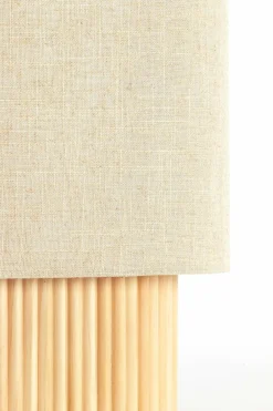 Light en Living Tafellamp 30x20x70 cm LASLO hout natural+linnen naturel