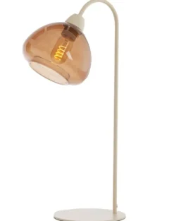 Light en Living Tafellamp 31,5x20x61 cm BISHO glas bruin+zand
