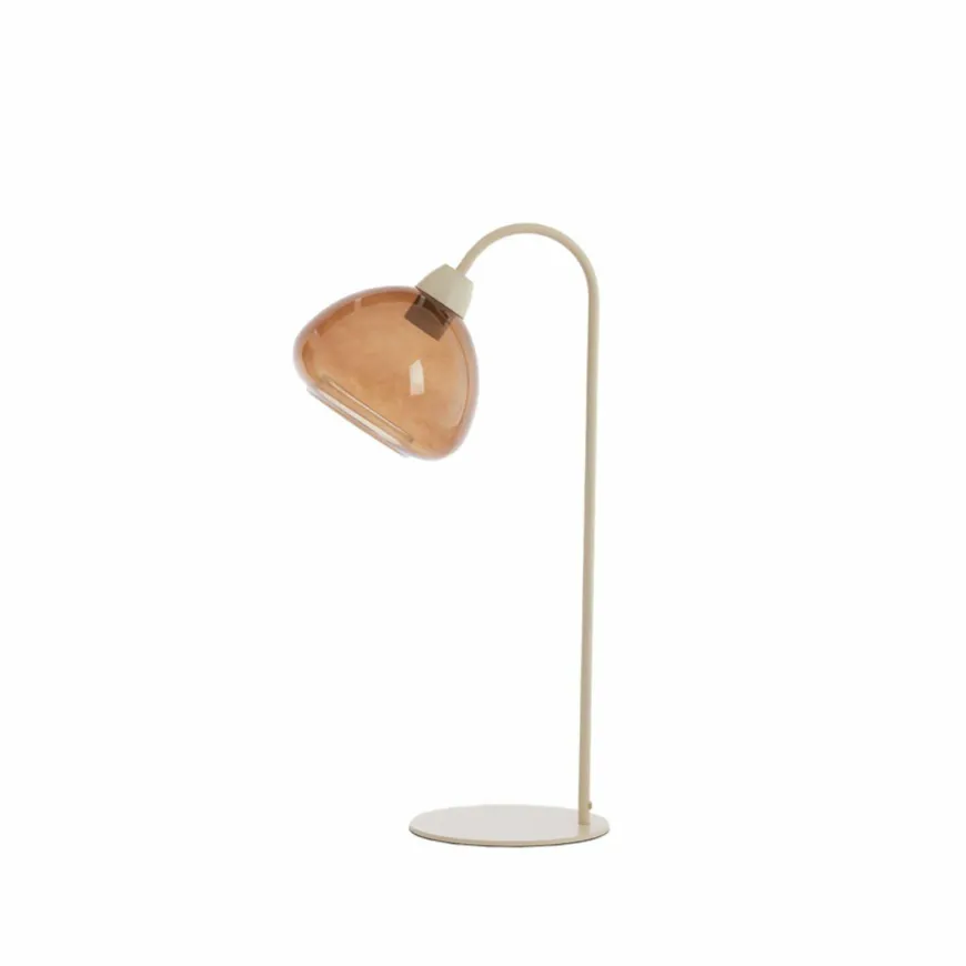 Light en Living Tafellamp 31,5x20x61 cm BISHO glas bruin+zand