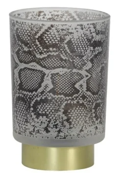 Light en Living Tafellamp LED SNAKE Glas Wit – Zwart klein