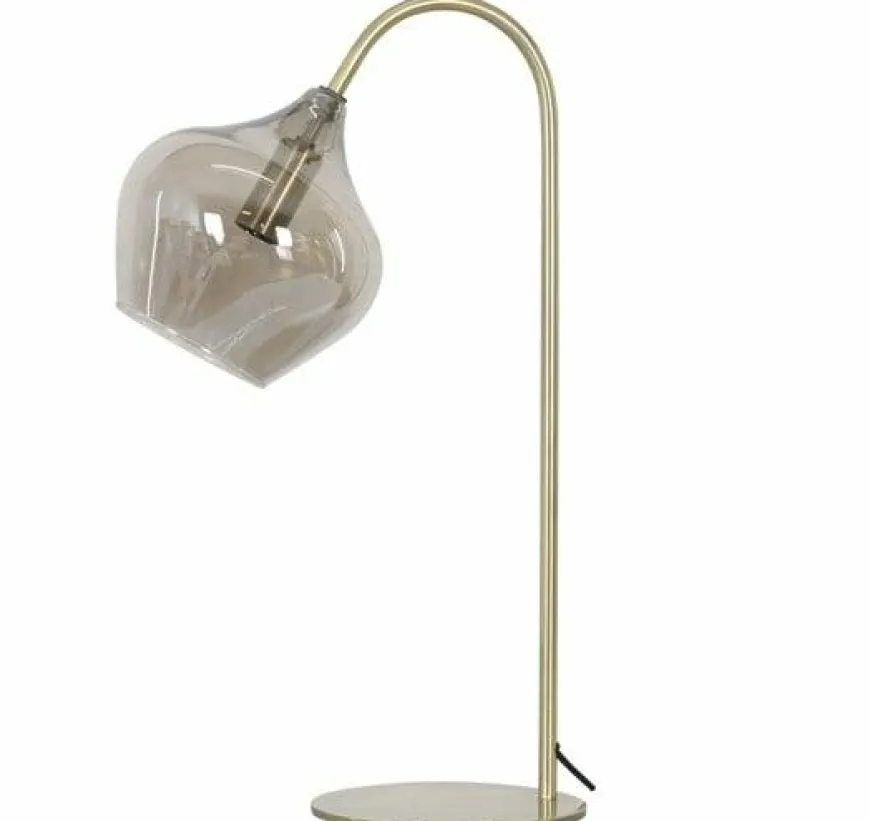 Light en Living Tafellamp RAKEL Antique brass of zwart