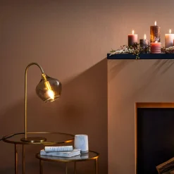 Light en Living Tafellamp RAKEL Antique brass of zwart
